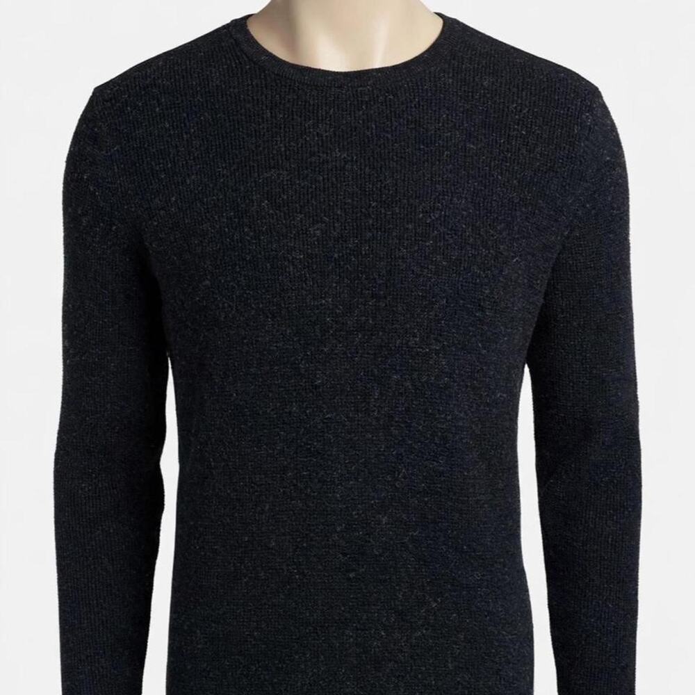MICHAEL Kors Sweater Womens L Black Crewneck Knit Pullover Long Sleeve